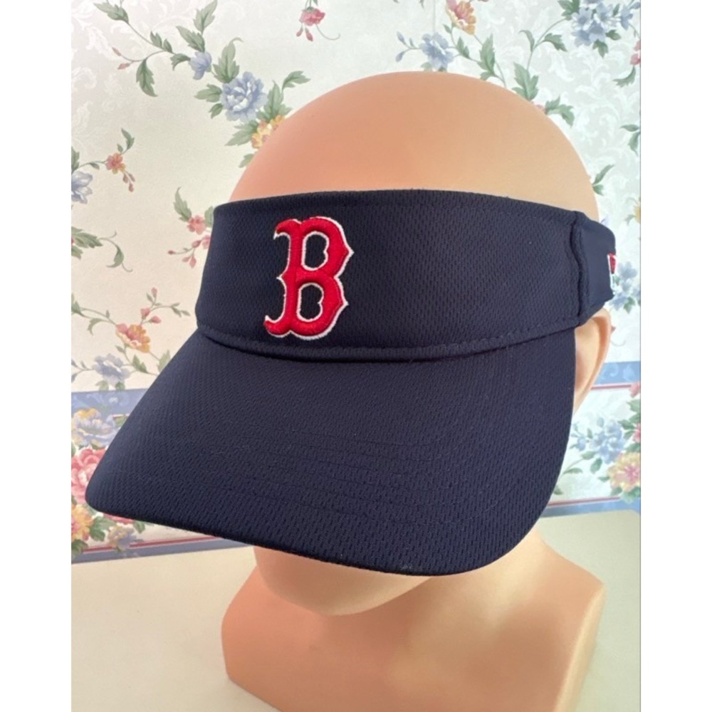 Boston Red Sox MLB Visor OC Sports Navy Blue Adjustable Mesh Performance OSFM